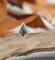 Kite cut  Black Rutilated Quartz engagement ring Vintage Moissanite rose gold ring Cubic Zirconia wedding ring Anniversary Bridal gift product 2